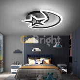 Lustra LED cu Telecomanda Star 3 Tipuri de Lumini 80W Negru